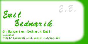 emil bednarik business card